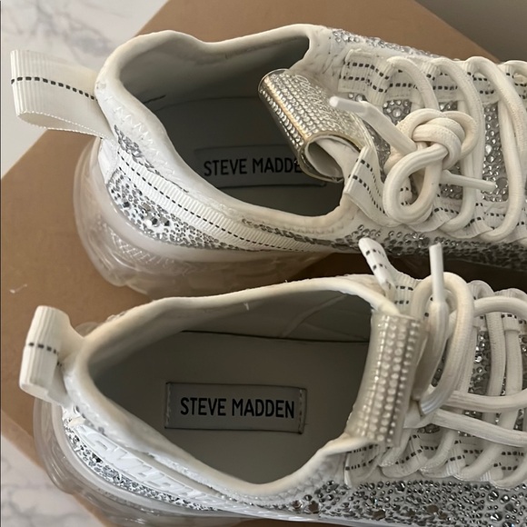 Steve Madden White Crystal Sneakers - Picture 5 of 5